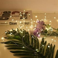 BUFFER® Peri Led Işık 5 Metre (Sarı) Pilli Aydınlatma Şerit Saçak Spot Süsleme