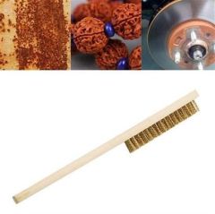 BUFFER® Metal Telli Fırça Ahşap Saplı Pas Kir Sökme Temizleme Fırçası