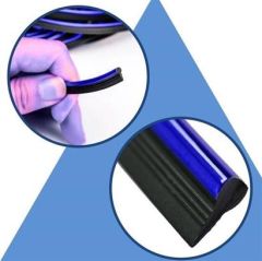 BUFFER® Mavi Araba Oto Trim Dekorasyon Şeridi Kauçuk Elastik Kolay Kurulum 5 metre Şerit Bant