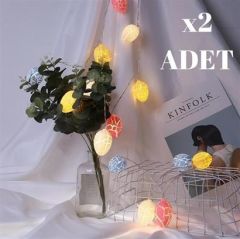 BUFFER® 10lu Renkli Yumurta Şeklinde Dekoratif Dolama Led Aydınlatma