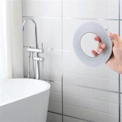 BUFFER® 50 Metre Fayans Arası Şerit Dekoratif Yapışkan Renkli Dekor Su Geçirmez Sızdırmaz Gümüş Bant