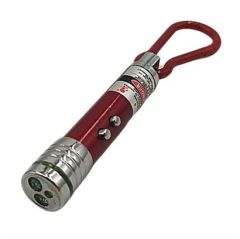 BUFFER®  3 Fonksiyonlu Kırmızı Beyaz Işıklı Led Lazer Kedi Köpek Oyuncak Anahtarlık