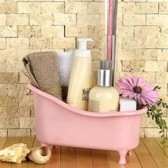 BUFFER® Dekoratif Mini Küvet Şeklinde Çok Amaçlı  Banyo Düzenleyici Sepet