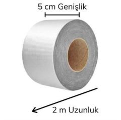 BUFFER® 2 Mt Yüksek Sıcaklık Dayanan Su Geçirmez Çatı  Duvar Çatlak Onarıcı Yapışkan Bant Folyo 5 Cm