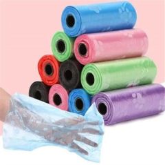 BUFFER® 4lü Evcil Hayvanlar Için Pati Desenli Kedi Köpek Kaka Poşeti Torbası