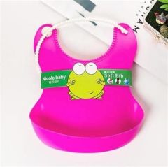 BUFFER® Çocuk Bebek Mama Önlüğü Dökülme Engelleyici Bükülebilir Pembe