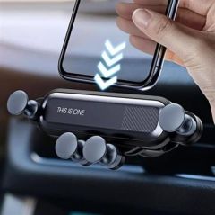BUFFER® 4 Nokta Destekli Tasarımlı Araç İçi Gümüş Telefon Tutucu