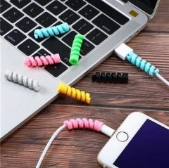 BUFFER® 4lü Apple, Android Şaj Kablosu Koruyucu Silikon Spiral Yay Aparat