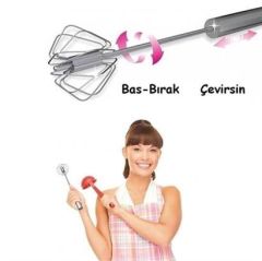 BUFFER® Bas Çek Mikser Otomatik Karıştırıcı Metal Çırpıcı Karıştırma Teli