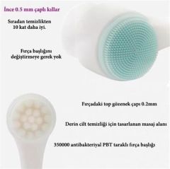 BUFFER® 2li Set Çift Taraflı Cilt Temizleme Fırçası ve Yeşim Taşı Çift Taraflı Cilt Masaj Aleti