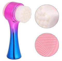 BUFFER® Çift İşlevli Renkli Cilt Yüz Temizleme Fırçası Peeling Masaj Etkili Gözenek Temizleyici Alet