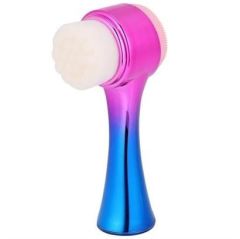 BUFFER® Çift İşlevli Renkli Cilt Yüz Temizleme Fırçası Peeling Masaj Etkili Gözenek Temizleyici Alet