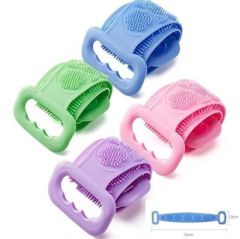 BUFFER® Çift Taraflı Banyo Hamam Lifi Silikon Masajlı Yumuşak Duş Lifi Uzun Ömürlü Hazır Banyo Keses