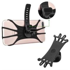 BUFFER® Universal Bisiklet Motosiklet Çocuk Arabası Silikon 360 Derece Telefon Tutucu Tüm Modellerle