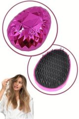 BUFFER® Neon Pembe Düzleştirici Tarak Geniş Aralıklı Her Saç Tipine Uygun Fırçalı Saç Düzleştirici