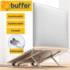 BUFFER® Ayarlanabilir Dizüstü Destek Tabanı Tamamen Katlanabilir Taşınabilir Laptop Yükseltici