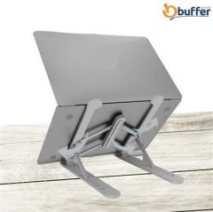 BUFFER® Ayarlanabilir Plastik Dizüstü Destek Tabanı Katlanabilir Taşınabilir Laptop Sehpası Yükselti