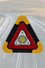 BUFFER® Işıklı İkaz Lambası Şarjlı USB Kablolu Güneş Enerjili Çok Amaçlı Reflektör