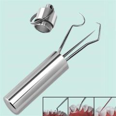 BUFFER® 7 Parça Paslanmaz Çelik Ağız Diş Tartar Sökücü Temizlik Bakım Seti