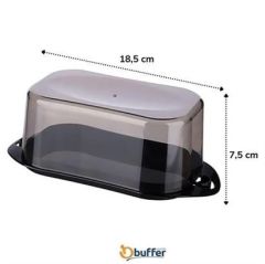 BUFFER® Kilitli Plastik Kapaklı Kahvaltılık Tereyağlık Peynirlik Erzak Saklama Kabı Ap-9428