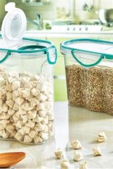 BUFFER® Kilitli Kapaklı Contalı Hava,Su Sıvı Geçirmez 1,2 Litre Erzak Saklama Kabı-SA580