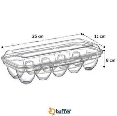 BUFFER® 10 Bölmeli Kilitli Kapaklı Yumurtalık Saklama Kutusu YU110