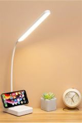 BUFFER® İnce Uzun USBli Dokunmatik 3 Kademeli 360 Derece Özel Göz Korumalı led Lityum Masa Lambası