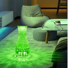 BUFFER® Sürahi Model USB Şarjlı Kumandalı 16 Farklı Işık Modlu Masa Üstü Kristal Akrilik Lamba Led