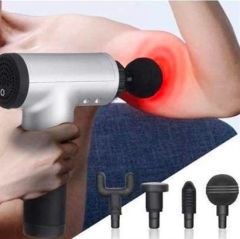 BUFFER®  6 Farklı Seviyeli Titreşimli 4 Farklı Başlıklı Büyük Boy Masaj Tabancası