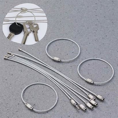 BUFFER® 10'lu Paslanmaz Çelik Tel Anahtarlık