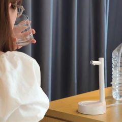 BUFFER®  Şarjlı Hızlı Ve Sessiz Masaüstü Akıllı Damacana Su Pompası,Başucu Otomatik Su Sebili