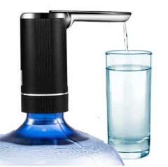 BUFFER® 40 ve 80 Saniye Zaman Ayarlı Katlanır Otomatik Damacana Pompası Siyah Krom Detaylı